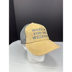 O'Neill Hat Cap Adult Corduroy Tan Snap‎ Back Wake Me For The Weekend